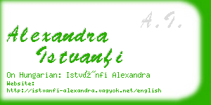 alexandra istvanfi business card